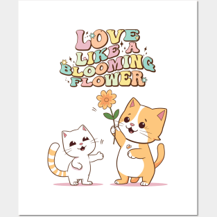 Romantic Cat Posters and Art